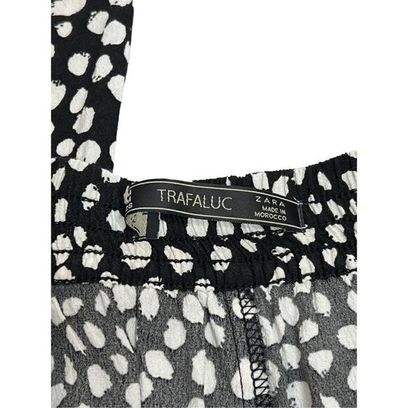 Zara Trafaluc black and white print pull on pants size M - Picture 13 of 15